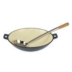 Zománcozott öntöttvas wok 37cm Acélkék Zománcozott öntöttvas wok 37cm Acélkék