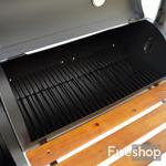 Grillkocsi füstölővel és asztallal Grillkocsi füstölővel és asztallal
