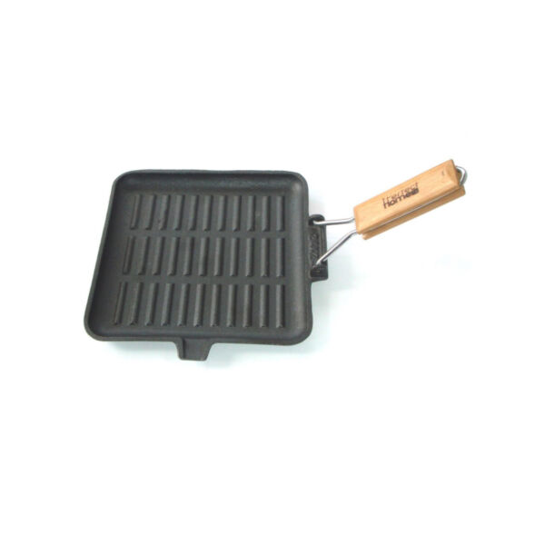 Öntöttvas, szögletes grill serpenyő 24 cm