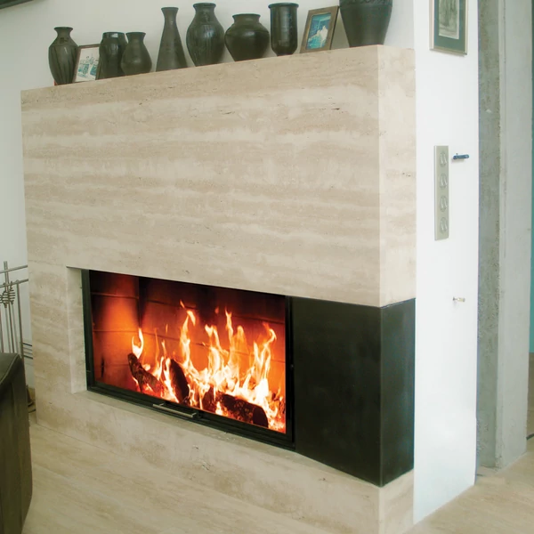 Teruel modern kandalló mészkővel